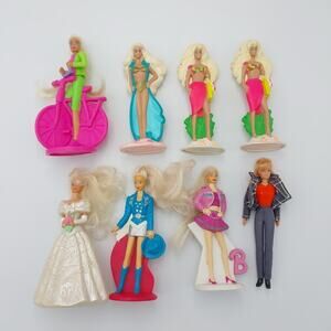 Vintage 90s Barbie McDonald's Mattel Happy Meal Toys Lot of 8
